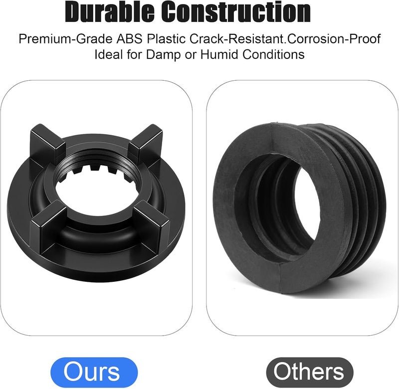 Ymapinc 4PCS 3/4"IPS Faucet Mounting Lock Nut, PP Plastic Faucet Nuts, Replacement Parts for Bathroom Sink Faucets Parts, Kitchen Faucets Replacement Part - Image 4